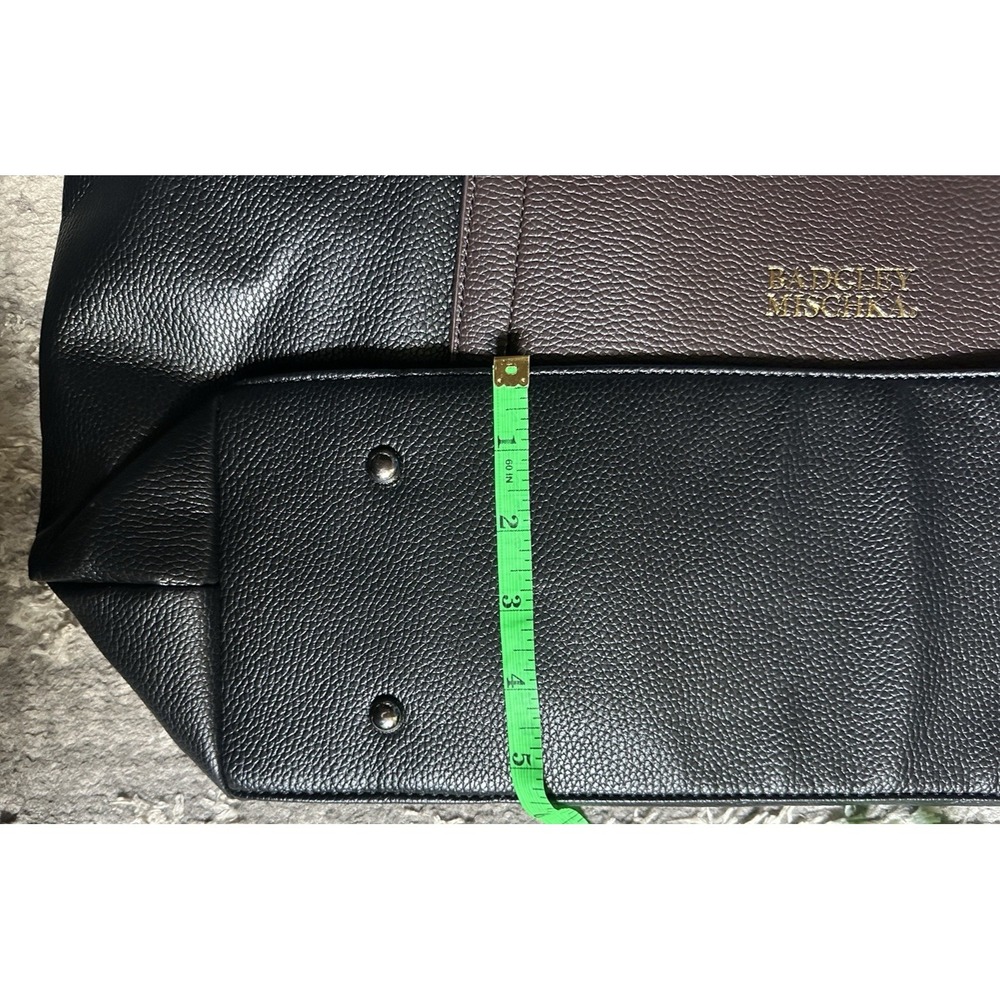 Badgley Mischka Pebble Vegan Leather Tote Weekender Travel Bag NWT - Picture 4 of 11